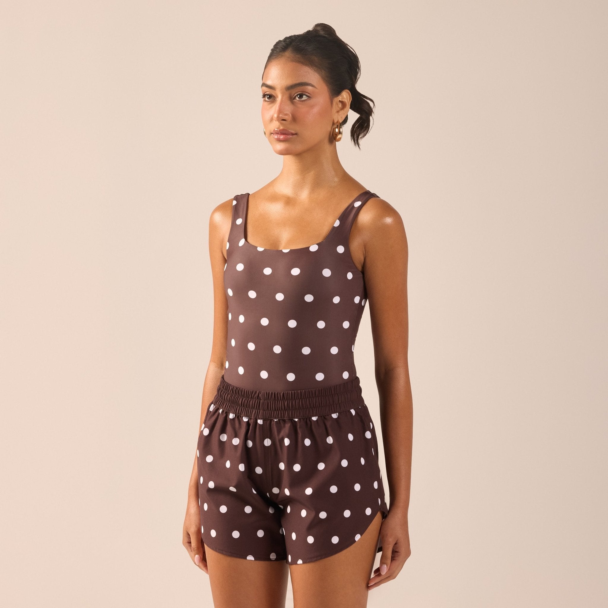 Polka Dot Swim Shorts - shopaleena