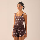 Polka Dot Swim Shorts - shopaleena