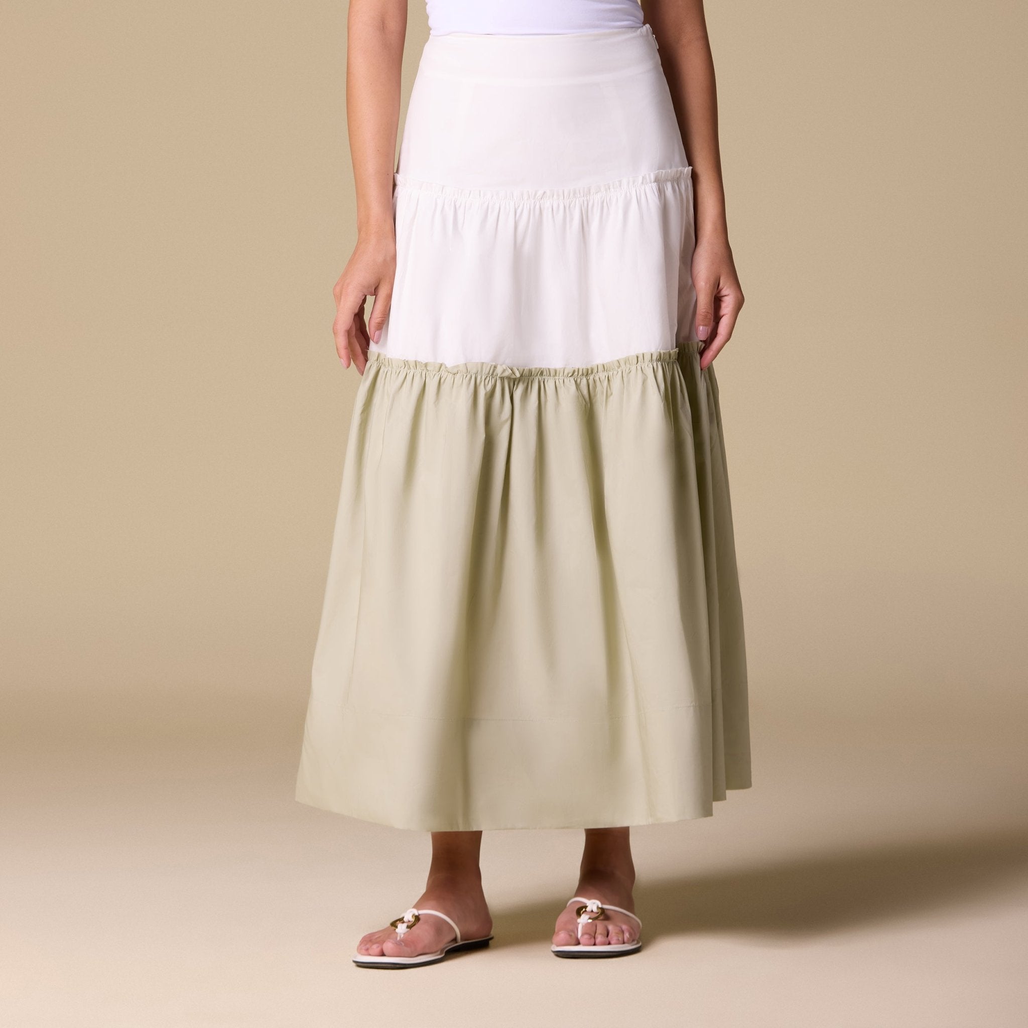 Poplin A - Line Maxi Skirt - shopaleena