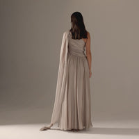 Drapped Long One Shoulder Dress