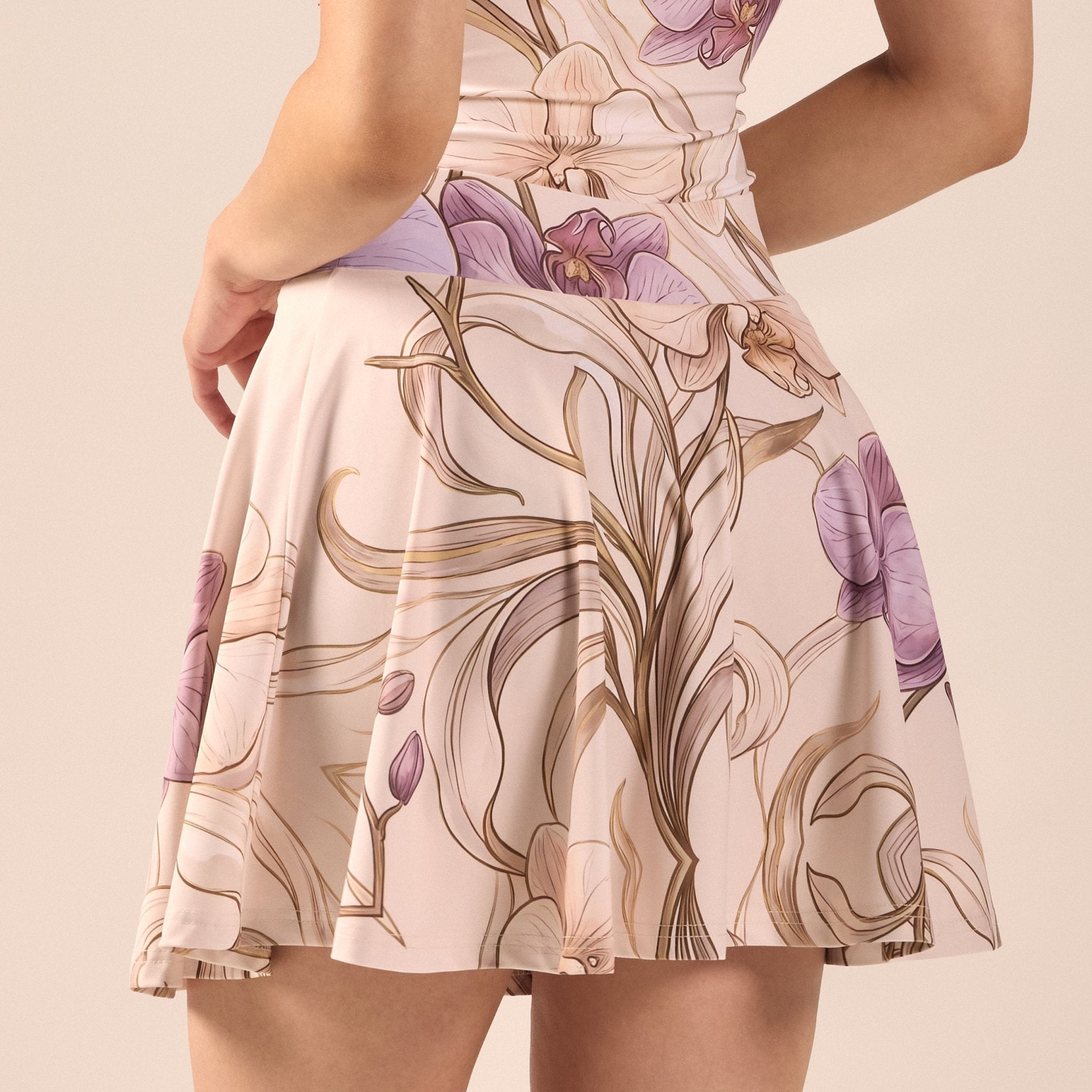 Printed A-Line Swim Skirt - shopaleena
