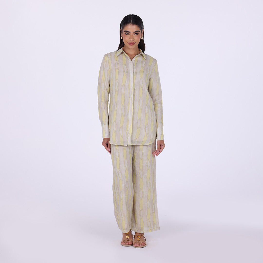 Printed Cotton Long Sleeves Shirt - shopaleena