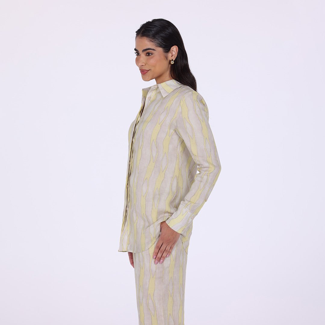 Printed Cotton Long Sleeves Shirt - shopaleena