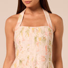 Printed Halter Neck A-Line Dress - shopaleena