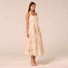 Printed Halter Neck A-Line Dress - shopaleena