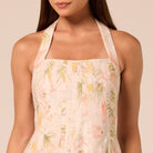 Printed Halter Neck A-Line Dress - shopaleena