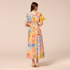 Printed Kimono Sleeve Cotton Dress - shopaleena