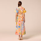 Printed Kimono Sleeve Cotton Dress - shopaleena