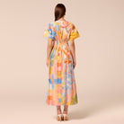 Printed Kimono Sleeve Cotton Dress - shopaleena