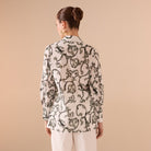 Printed Linen Shirt - shopaleena