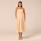 Printed Spaghetti Strap Midi Dress - shopaleena