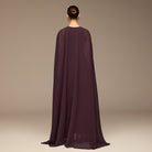 Purple Chiffon Ruffle Maxi Dress - shopaleena