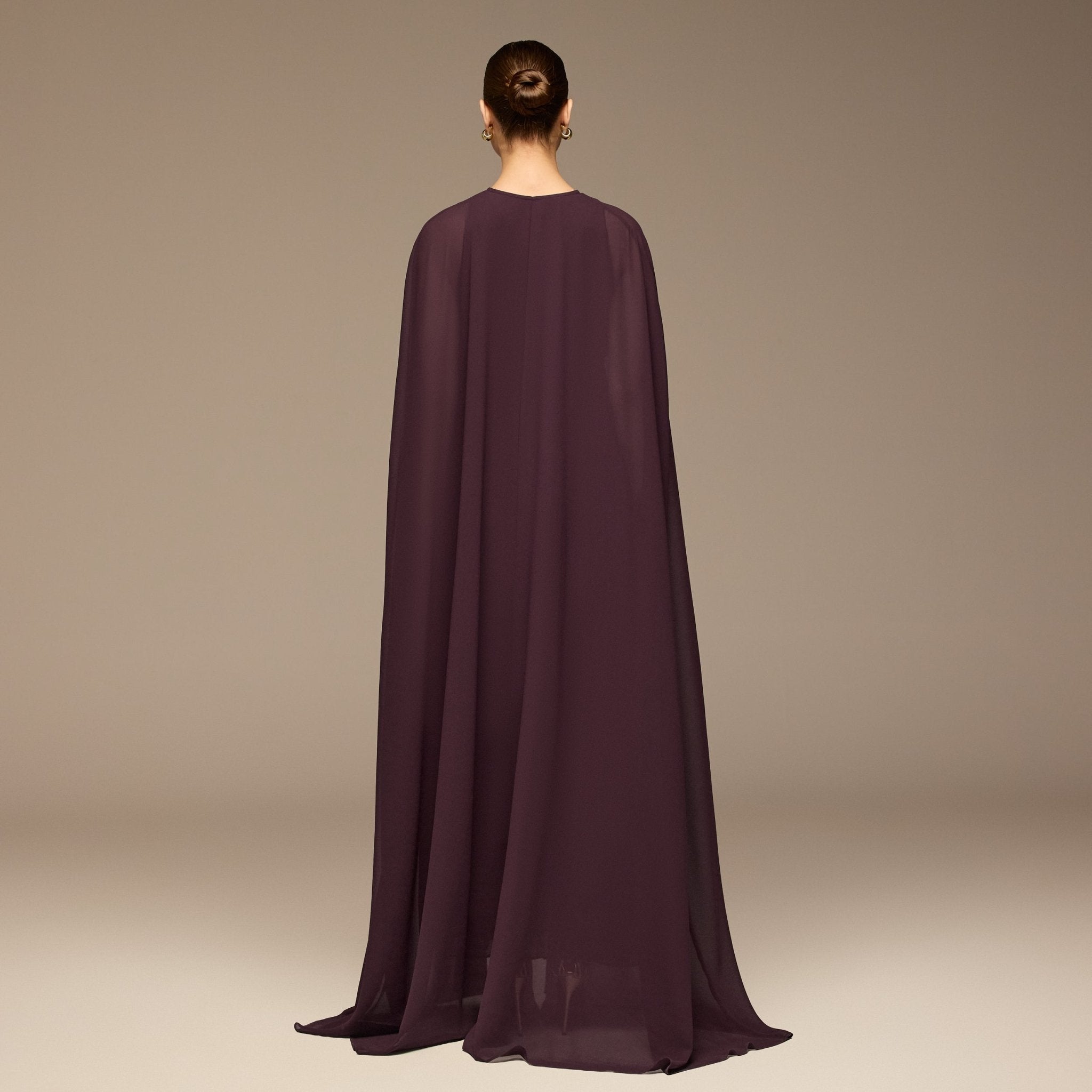 Purple Chiffon Ruffle Maxi Dress - shopaleena