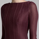 Purple Long Sleeves Godet Maxi Dress - shopaleena