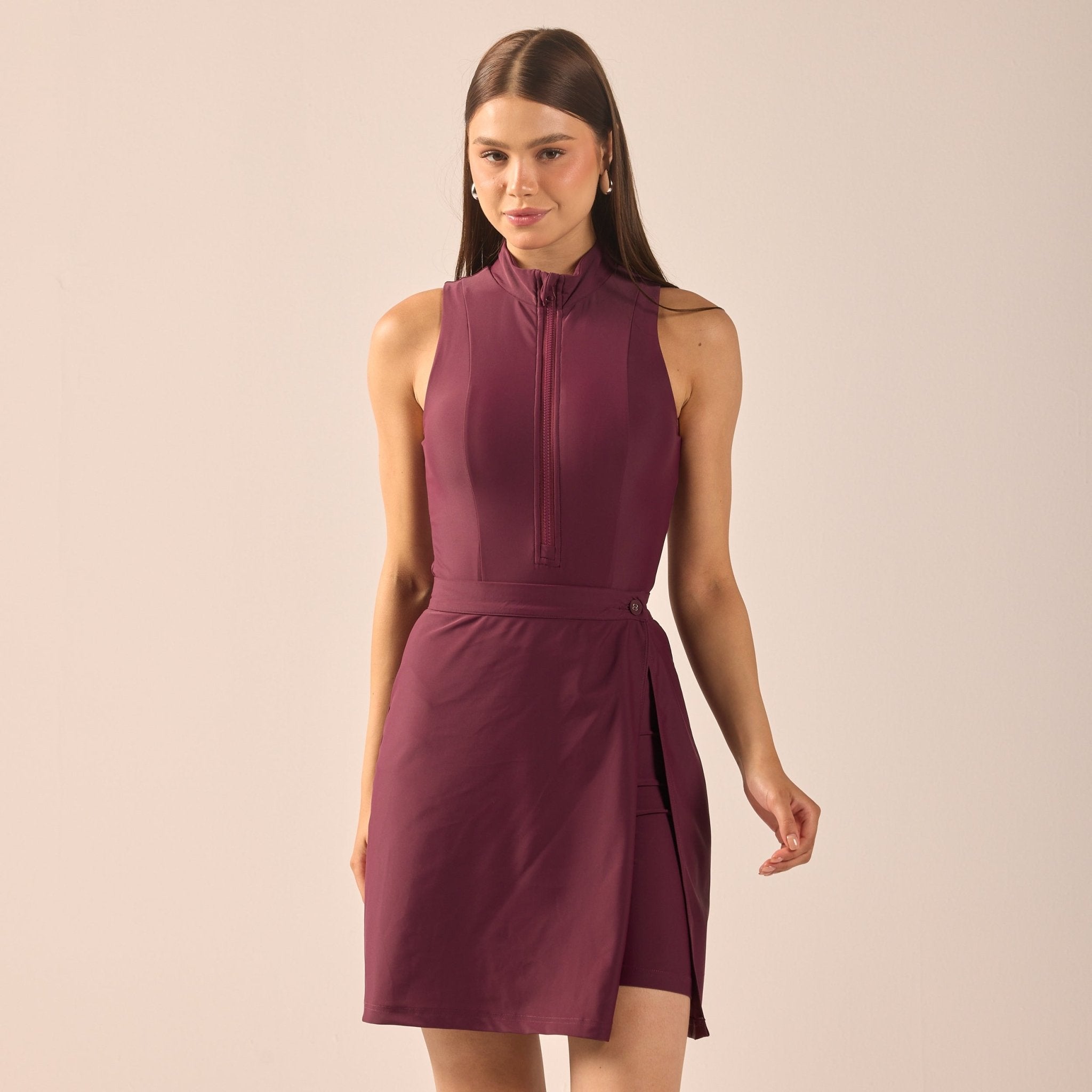 Purple Straight Swim Skirt - shopaleena