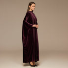 Purple Velvet Flowy Maxi Dress - shopaleena