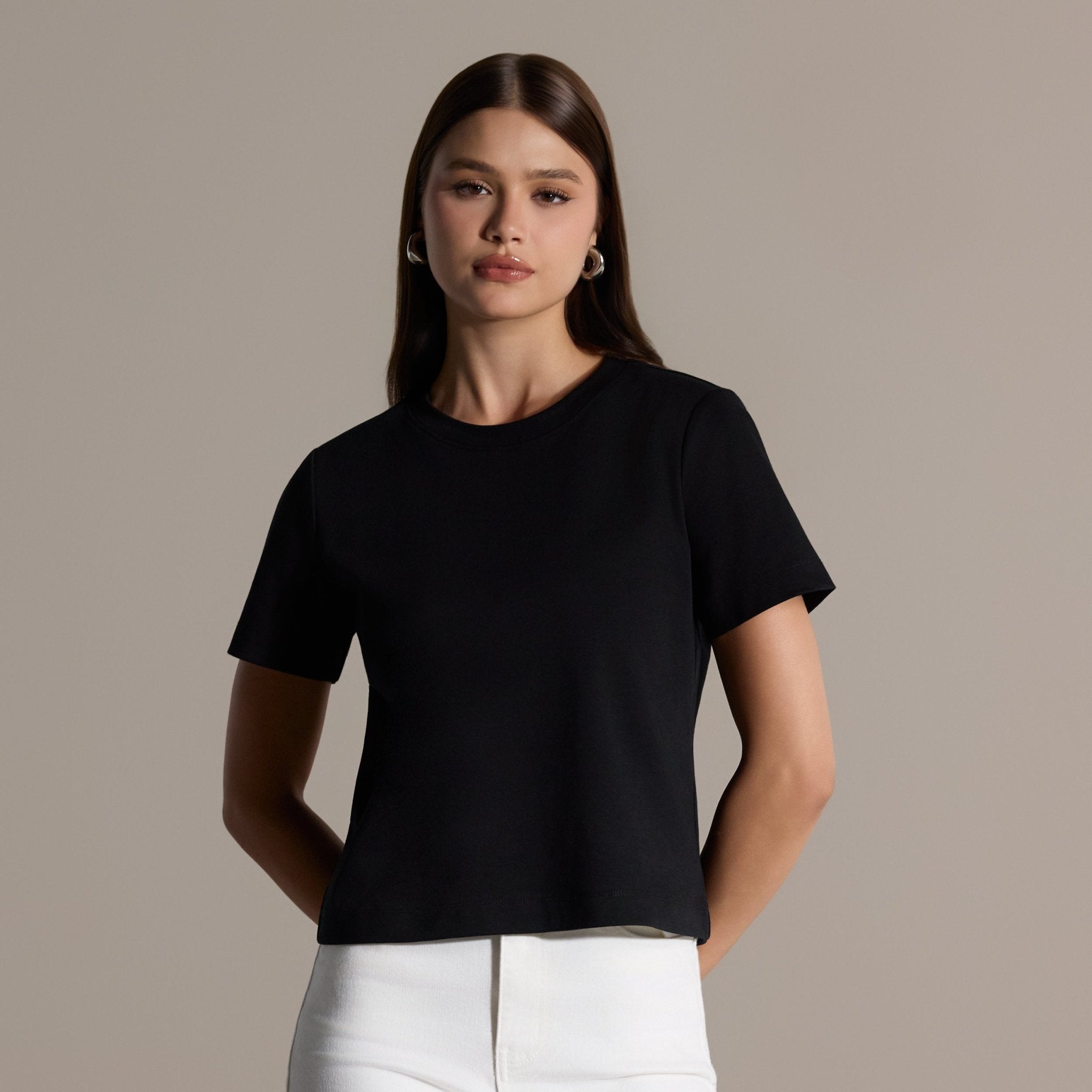 Round Neck T-Shirt - shopaleena