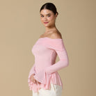 Ruffles Off - shoulder Top - shopaleena