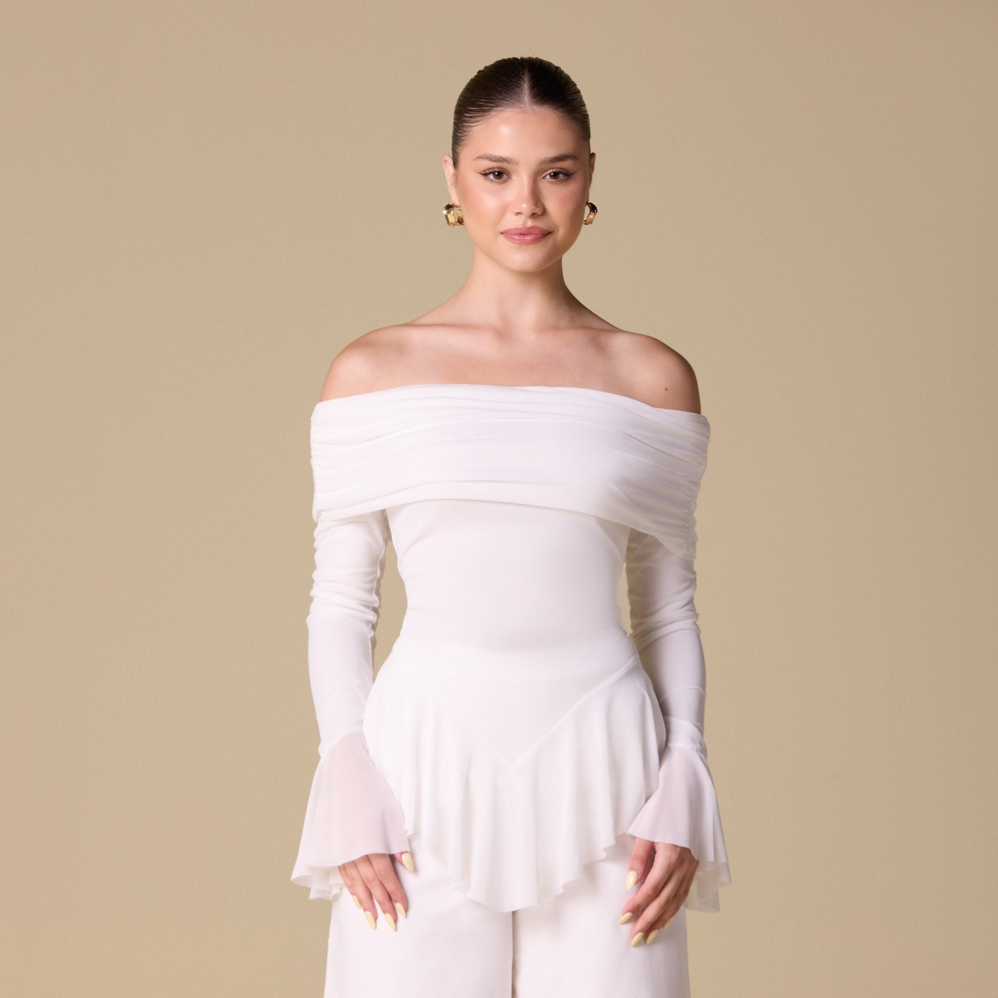 Ruffles Off - shoulder Top - shopaleena