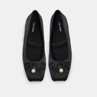 Satin Bow Ballet Flats - shopaleena