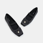 Satin Bow Ballet Flats - shopaleena