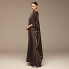 Satin Cape Drape Kaftan - shopaleena