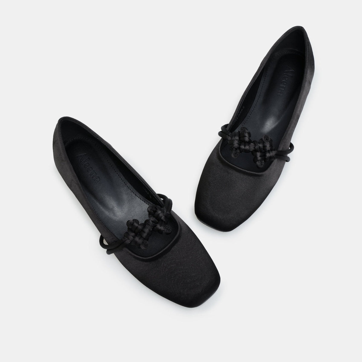 Satin Knot Flats - shopaleena