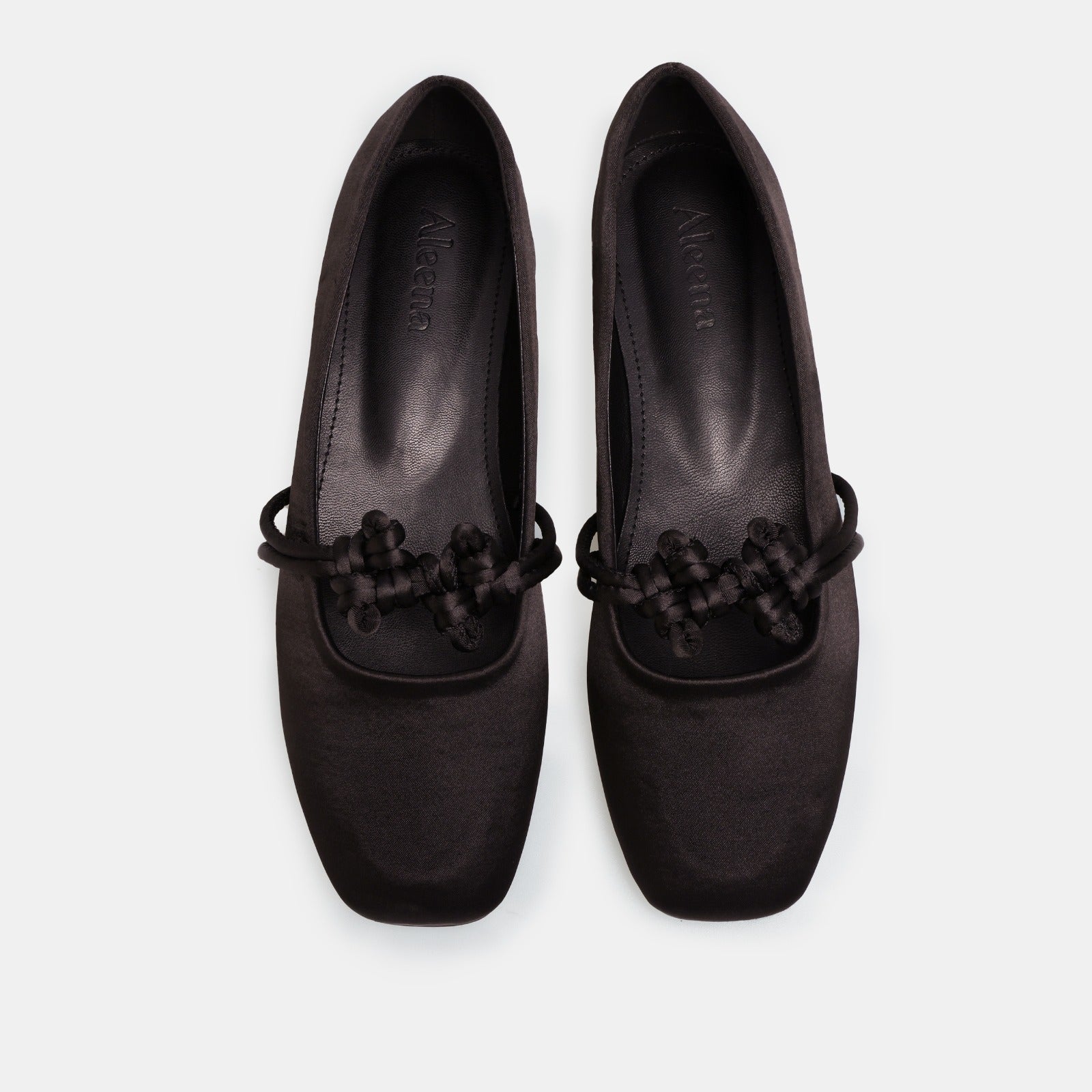 Satin Knot Flats - shopaleena
