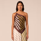 Satin Scarf Hem & Neckline Top - shopaleena
