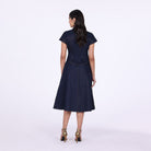 Short Sleeve Denim Dress - shopaleena