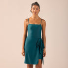 Side Tie Swim Skirt - shopaleena