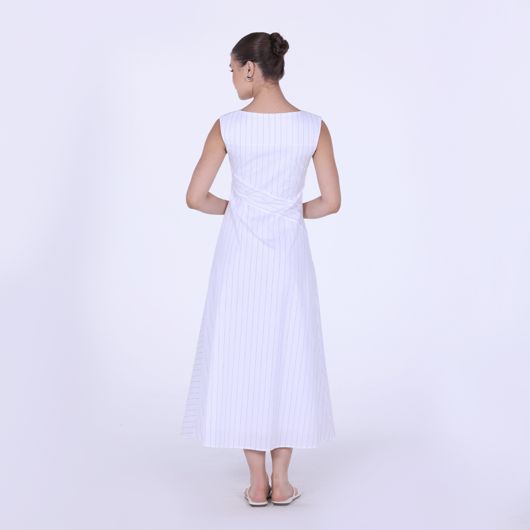 Sleeveless Cotton Blended dress - shopaleena