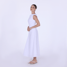 Sleeveless Cotton Blended dress - shopaleena