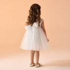 Sleeveless Tulle Dress With Flowers - shopaleena