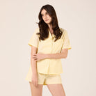 Solid Cotton Short With Elastic Waist - shopaleena