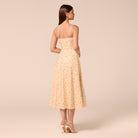 Spaghetti Strap A Line Midi Dress - shopaleena