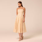 Spaghetti Strap A Line Midi Dress - shopaleena