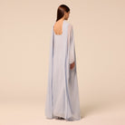 Spaghetti Strap Dress with Sheer Chiffon Cape - shopaleena