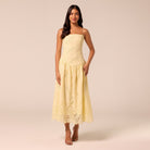 Spaghetti Strap Floral Lace Midi Dress - shopaleena