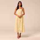 Spaghetti Strap Floral Lace Midi Dress - shopaleena
