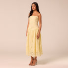 Spaghetti Strap Floral Lace Midi Dress - shopaleena