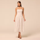 Spaghetti Strap Floral Lace Midi Dress - shopaleena
