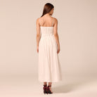Spaghetti Strap Pleated Midi Dress - shopaleena