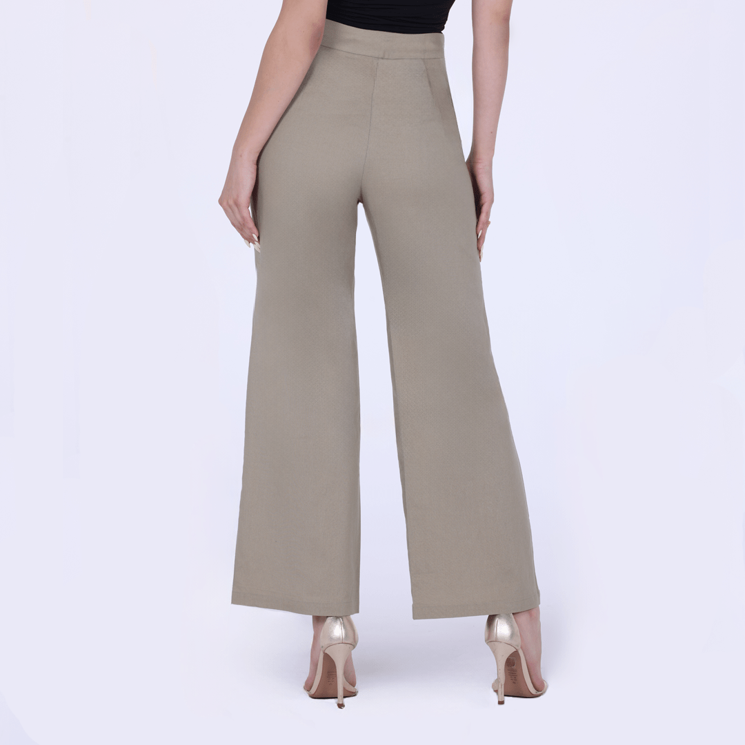 Straight - Cut Linen Pants - shopaleena