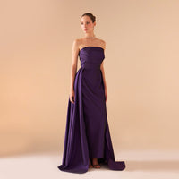 Strapless Maxi Dress in Taffeta - shopaleena