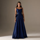 Strapless Ruched Taffeta Floor Length Dress - shopaleena