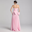 Strapless Ruched Taffeta Gown - shopaleena