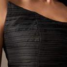 Strapless Ruched Taffeta Maxi Dress - shopaleena