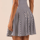 Striped A-Line Swim Skirt - shopaleena