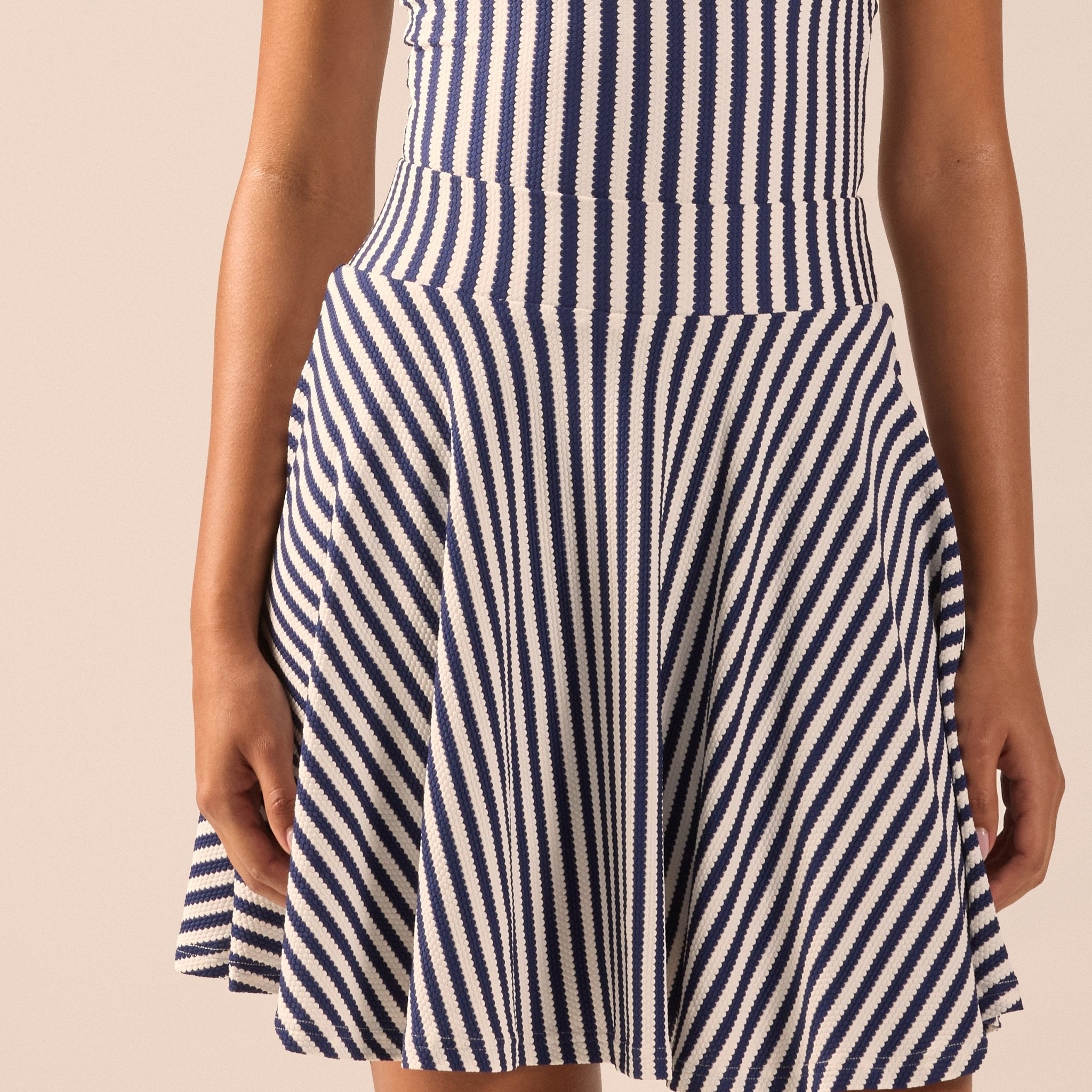 Striped A-Line Swim Skirt - shopaleena